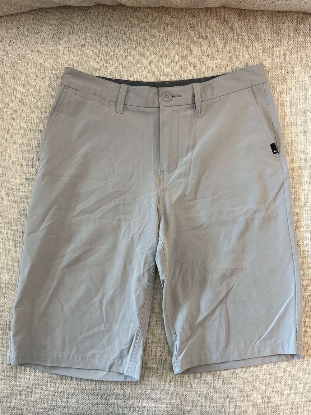 Quiksilver Men's Light Gray Casual Flat-Front Shorts